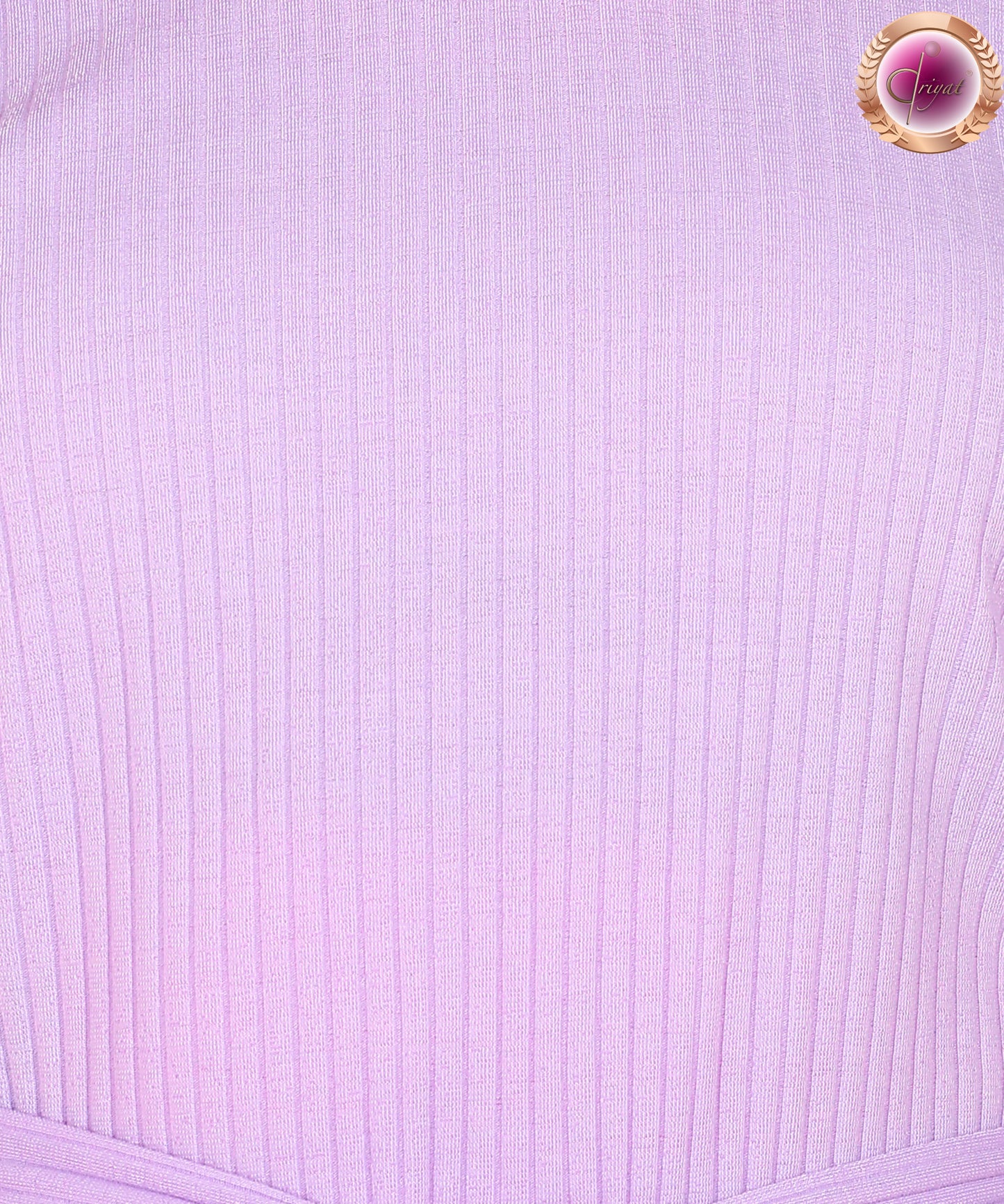 Rib Full Sleeve Bodycon Dress Lavender