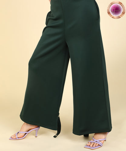 Transformable Trouser Palazo Pants with Pockets Olive